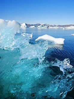 Icefjord Prints: Landscape with icebergs in the Sermilik (Sermiligaaq) Icefjord in the Ammassalik area in East Greenland