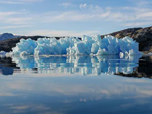Icefjord Prints: Landscape with icebergs in the Sermilik (Sermiligaaq) Icefjord in East Greenland