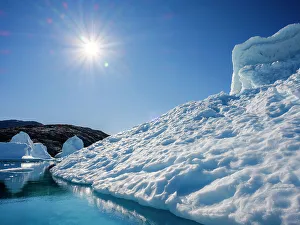 Icefjord Prints: Landscape with icebergs in the Sermilik (Sermiligaaq) Icefjord in East Greenland