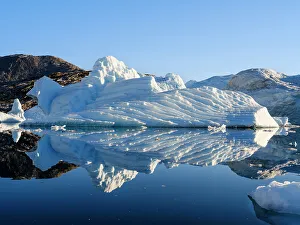 Icefjord Prints: Landscape with icebergs in the Sermilik (Sermiligaaq) Icefjord in East Greenland