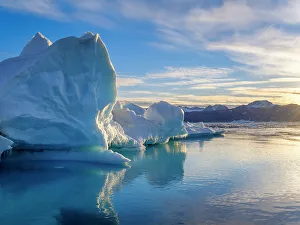 Icefjord Prints: Landscape with icebergs in the Sermilik (Sermiligaaq) Icefjord in East Greenland
