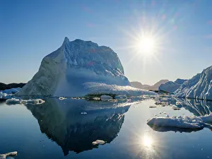 Icefjord Prints: Landscape with icebergs in the Sermilik (Sermiligaaq) Icefjord in East Greenland