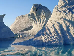 Icefjord Prints: Landscape with icebergs in the Sermilik (Sermiligaaq) Icefjord in East Greenland