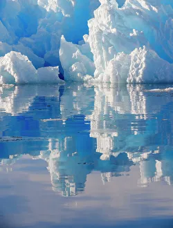 Icefjord Prints: Landscape with icebergs in the Sermilik (Sermiligaaq) Icefjord in East Greenland