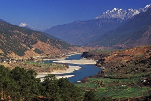 Terraced Prints: Landscape of Jade Dragon Mountain area, Lijiang, Yunnan Province, China