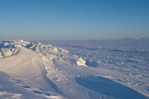 Images Dated 8th April 2006: landscape of jumbled ice on the frozen Arctic ocean, off Herschel island and the