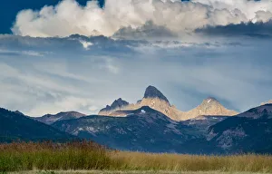 Images Dated 30th June 2020: Landscape of Mt. Owen, Grand Teton and Middle Teton from Driggs, Idaho