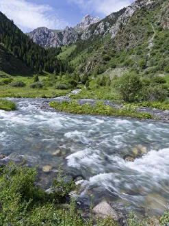 Heavenly Mountain Prints: Landscape in the National Park Besch Tasch in the Talas Alatoo mountain range