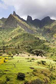 Landscape near the Escarpment of the Semien Mountains, Ethiopia