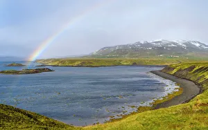 Rainbow Prints: Landscape near Kroksfjordur. The Westfjords (Vestfirdir) in Iceland during late fall