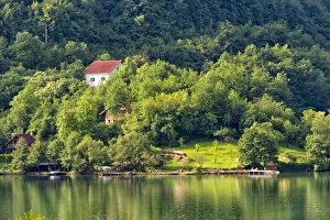Bosnia And Herzegovina Prints: Landscape of Pliva River, Jajce, Bosnia and Herzegovina