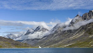 Landscape in the Unartoq Fjord in southern greenland. America, North America, Greenland