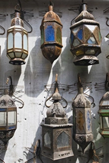 Images Dated 18th November 2011: Lanterns for sale in the Souk, Marrakech (Marrakesh), Morocco, North Africa, Africa