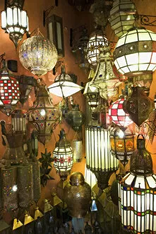 Lanterns for sale in the Souk, Marrakech (Marrakesh), Morocco, North Africa, Africa