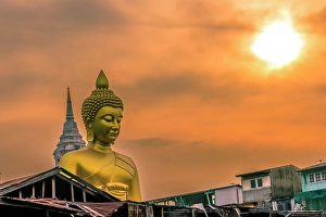 Large Buddha, Wat Paknam, Bangkok, Thailand
