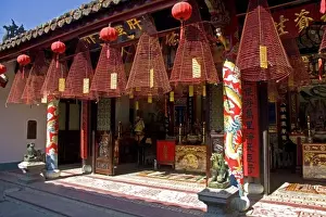 Incense Prints: Large incense coils hang from the Phuoc Kien Assembly Hall in Hoi An, Vietnam