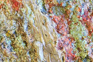Images Dated 7th June 2013: Large naturally polished rock with lichen, Lower Deschutes River, Central Oregon, USA