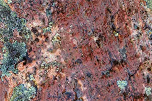 Images Dated 7th June 2013: Large, naturally polished rock with lichen. Lower Deschutes River, Central Oregon, USA