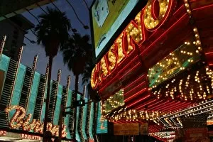 Images Dated 28th July 2007: Las Vegas, Nevada, United States. Neon casinos on Freemont Street