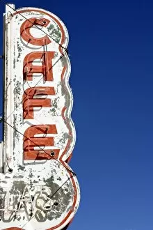 Images Dated 14th September 2006: Las Vegas, New Mexico, United States. Vintage cafe sign