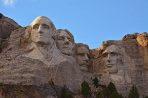 Stone Carving Prints: late afternoon, Mount Rushmore National memorial