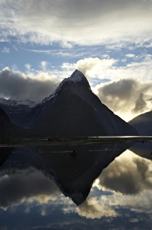 Sound Prints: Late light on Mitre Peak, Milford Sound, Fiordland National Park, South Island, New