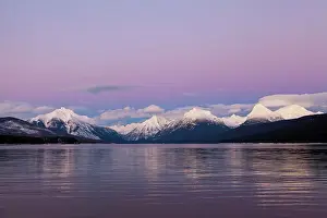 Late winter light over Lake McDonald in Glacier National Park, Montana, USA