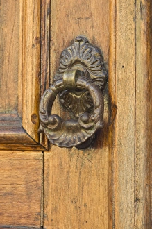 Antigua Prints: Latin America, Guatemala, Antigua, Door Knocker on Colonial House