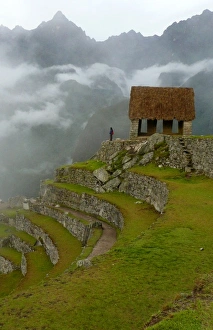 Images Dated 27th October 2006: Latin America, Peru, Machu Picchu. The Gatehouse overlooking the citadel