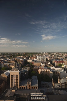 Baltic Prints: Latvia, Riga, elevated view of New Riga, late afternoon