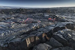 Flowing Prints: Lava field, Kalapana, Big Island, Hawaii