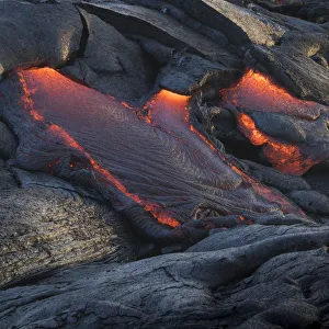 Images Dated 15th February 2017: Lava flow from Kapa ahu, Kalapana, Big Island, Hawaii