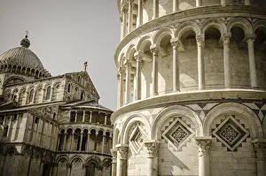Unique Prints: The Leaning Tower and Pisa Cathedral, Pisa, Tuscany, Italy