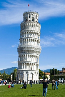 Leaning Tower Prints: The Leaning Tower of Pisa, Piazza dei Miracoli, UNESCO World Heritage Site, Pisa