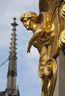 Statuary Prints: LEIPZIG18495-2012-BARTRUFF. CR2 - Gold- gilded statuary decorates the exterior of