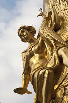 Statuary Prints: LEIPZIG18497-2012-BARTRUFF. CR2 - Gold- gilded statuary decorates the exterior of