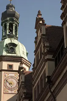 City Hall Prints: LEIPZIG18796-2012-BARTRUFF. CR2 - Tower and clock of City Hall, Leipzig, Germany