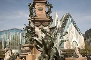 University Prints: LEIPZIG18819-2012-BARTRUFF. CR2 - Detail of monument in center of Augustus Plaza