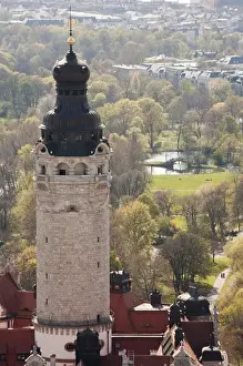 City Hall Prints: LEIPZIG18983-2012-BARTRUFF. CR2 - New City Hall Tower viewed from atop 30-story high Panorama Tower