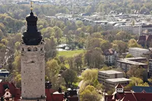 City Hall Prints: LEIPZIG18984-2012-BARTRUFF. CR2 - New City Hall Tower viewed from atop 30-story high Panorama Tower