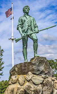 Images Dated 11th June 2021: Lexington Minute Man Patriot Statue, Lexington Battle Green, Massachusetts