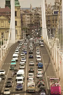 Images Dated 29th June 2007: Liberty Bridge from the Buda side looking toward Central Budapest, Capital of Hungary