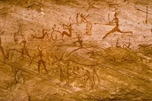 Images Dated 12th March 2007: Libya, Fezzan, Akakus, prehistoric graffiti