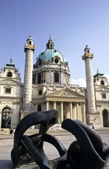 Life In Austria at statue with architecture in Vienna Austria