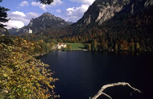 Life in Germany in Bavarian Alps a different angle of the lake behind the famous