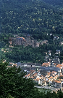 Images Dated 24th July 2007: Life in Germany in Heidleberg the old university town from above in Germany