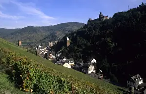 Bacharach Prints: Life in Germany in wine country on the famous Rhine River in the wine fields above