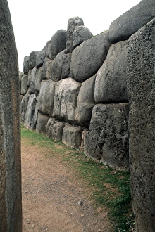 Images Dated 12th March 2007: Life in Peru Cuzco in the mountains at Saqsaywaman Ruins in high elevation