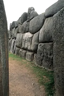 Elevation Prints: Life in Peru Cuzco in the mountains at Saqsaywaman Ruins in high elevation