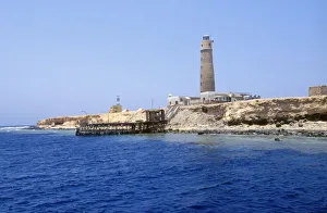 Break Water Prints: Lighthouse on Brother Islands, Red Sea, Egypt